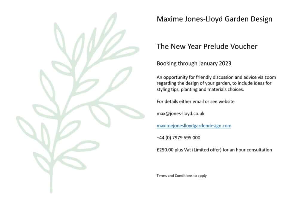 New Year Prelude Garden Design Voucher