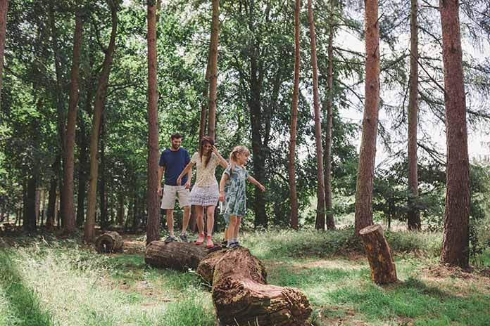 The Fairhurst Family Enjoying The Wild Wood At Markshall Estate