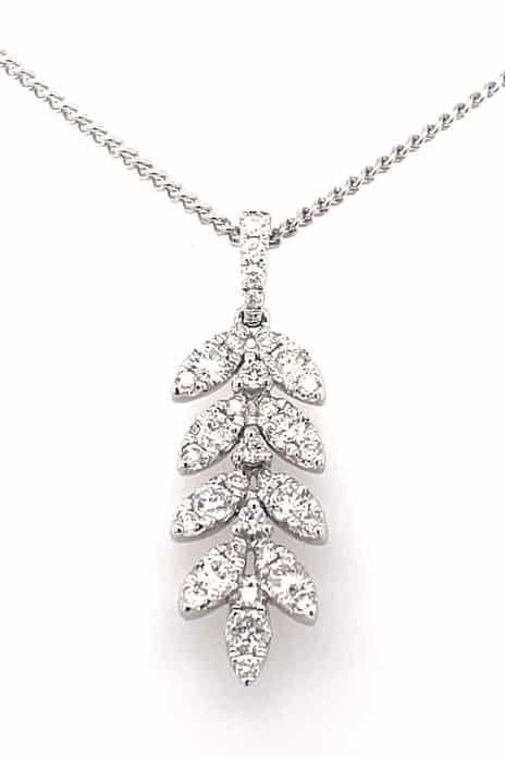 The Blossom White Gold Diamond Swallowtail Necklace, £2600