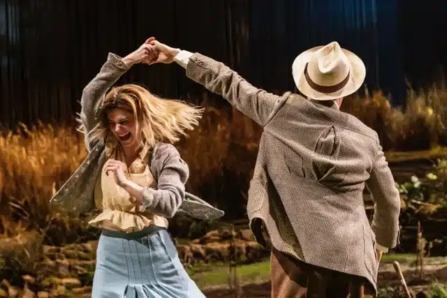 Alison Oliver ( Chris) And Tom Riley ( Gerry) In Dancing At Lughnasa At The National Theatre Photo By Johan Persson