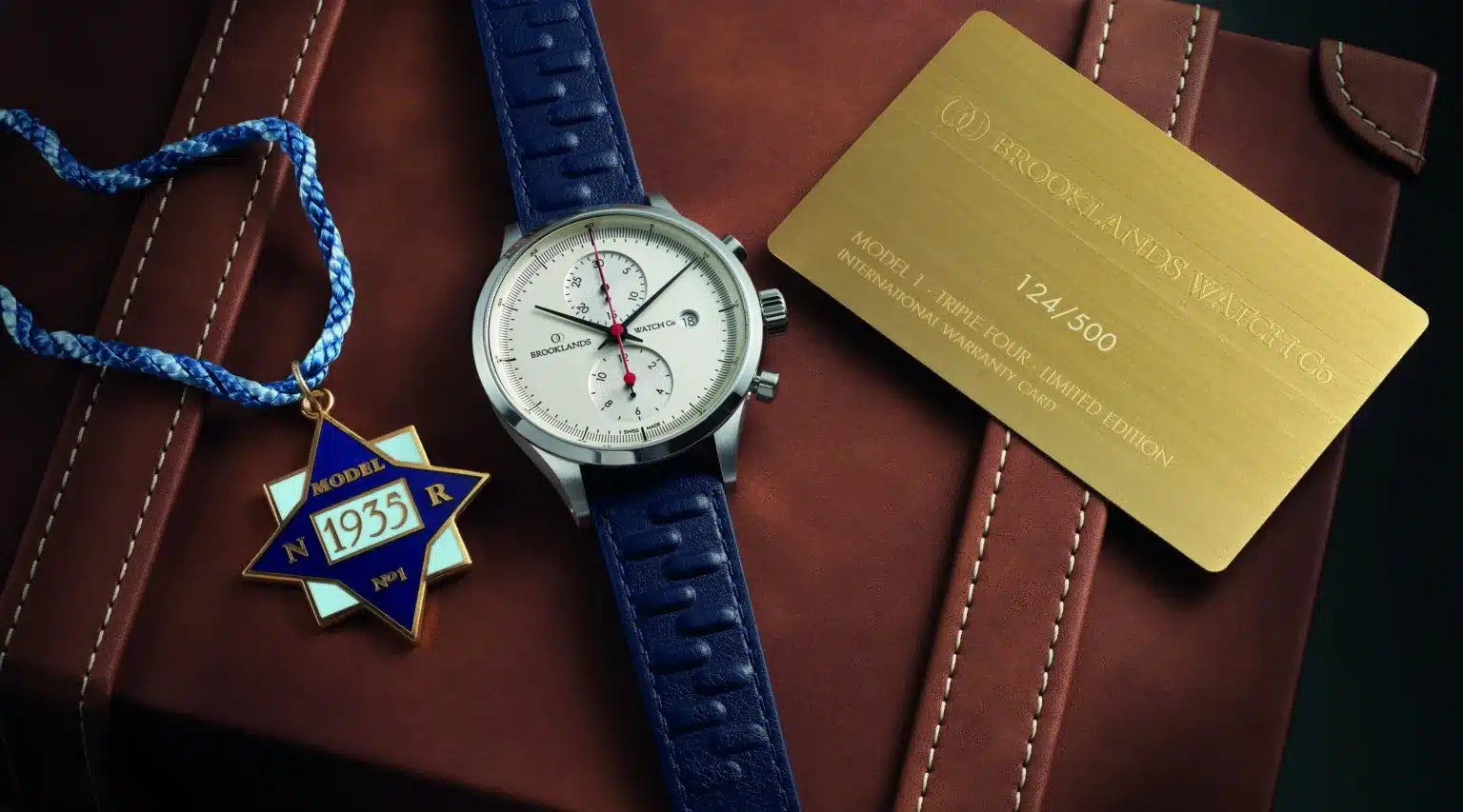 Triple Four Chronograph W Warranty, Members Badge, Brooklands Watch Company