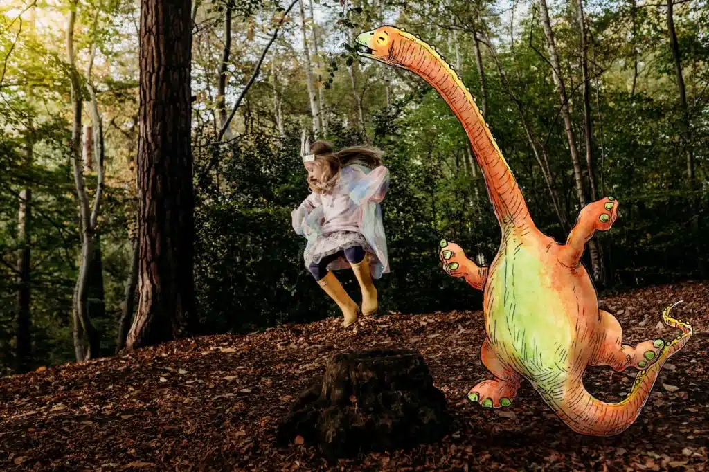 harriet and dinosaur jumping