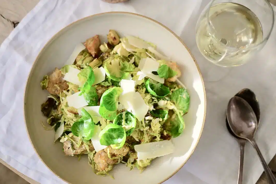 Brussel sprout Caesar salad recipe