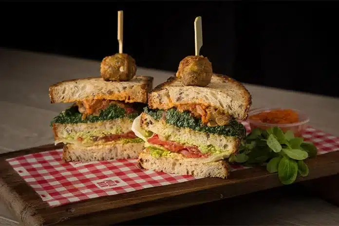 Vegan club sandwich