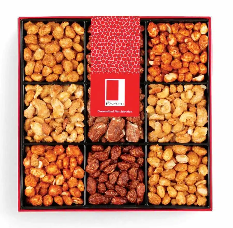 farhi.co .uk caremelised nut selection 34.99 selfridges cutout