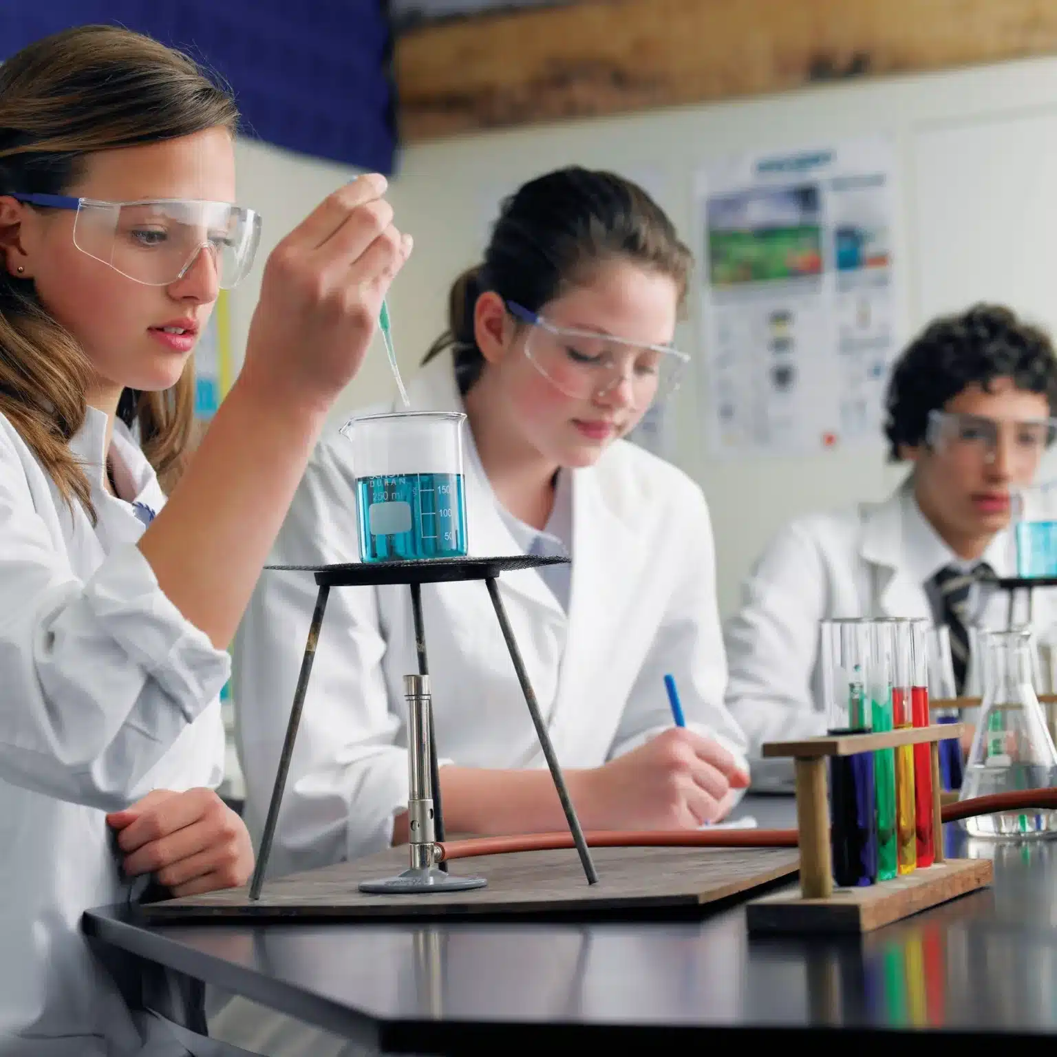 students studying science uk