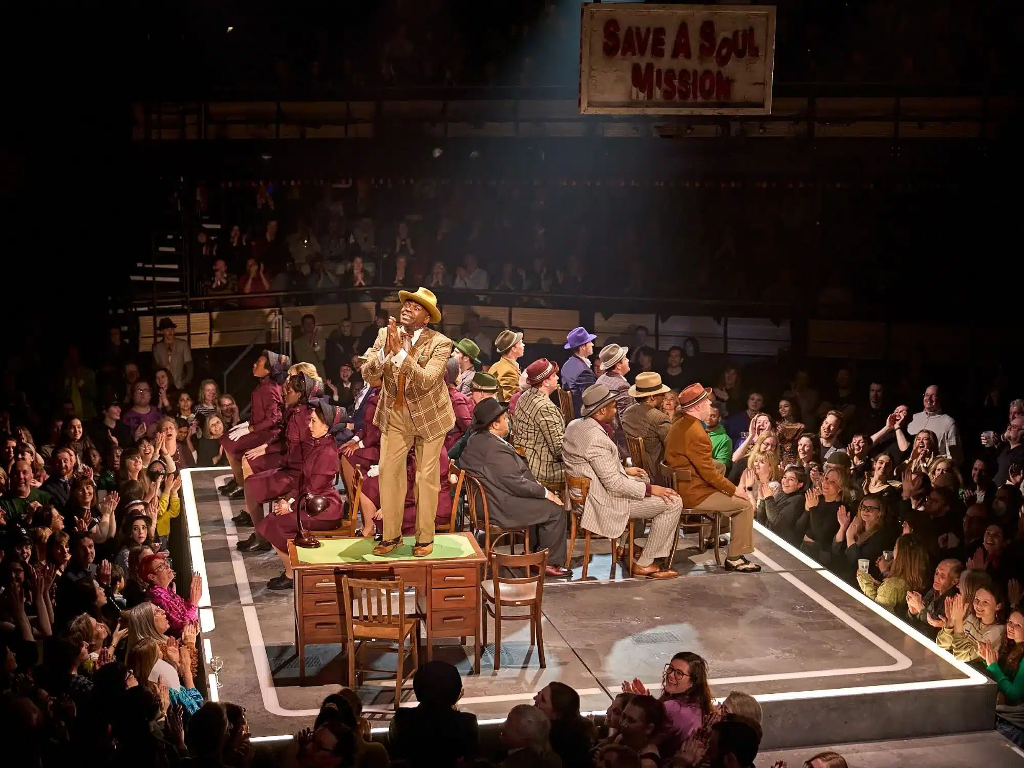 42. cast of guys & dolls at the bridge theatre, photo by manuel harlan