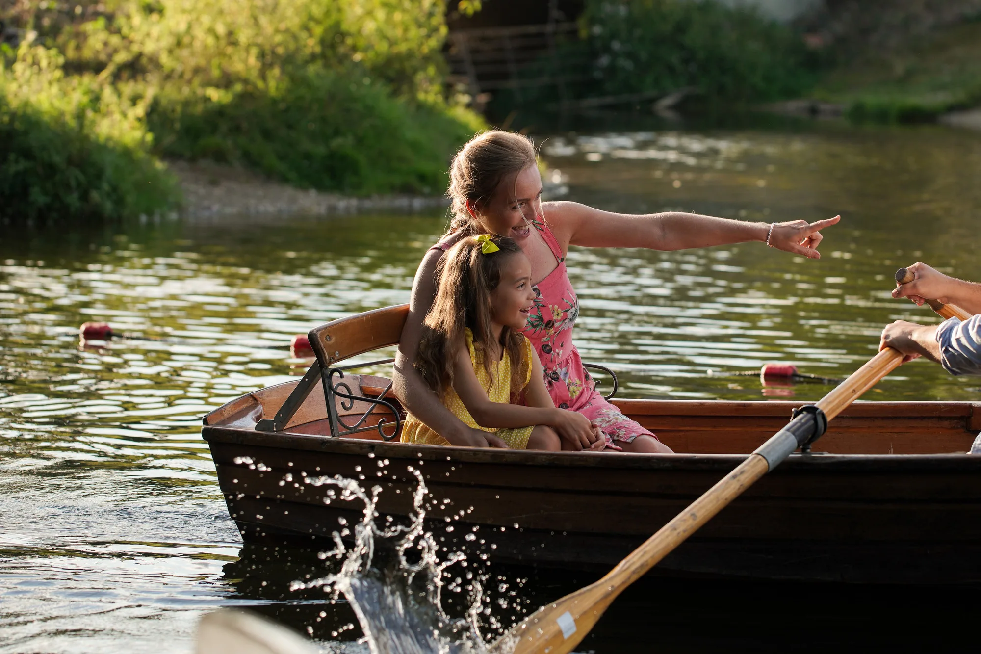 rowing in the dedham vale mother and daughter